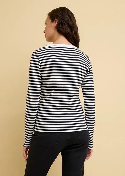 Langermet topp i 100% økologisk bomull, bonprix