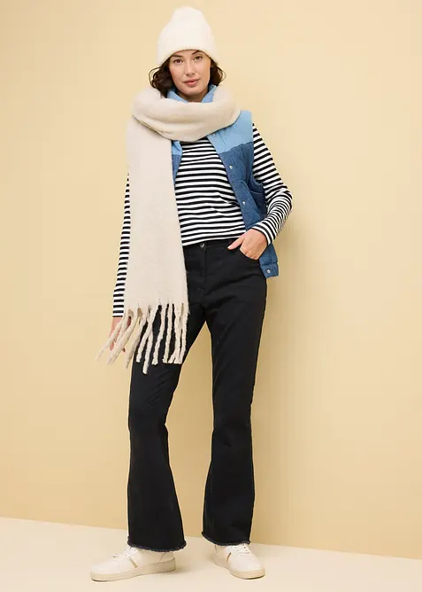 Langermet topp i 100% økologisk bomull, bonprix