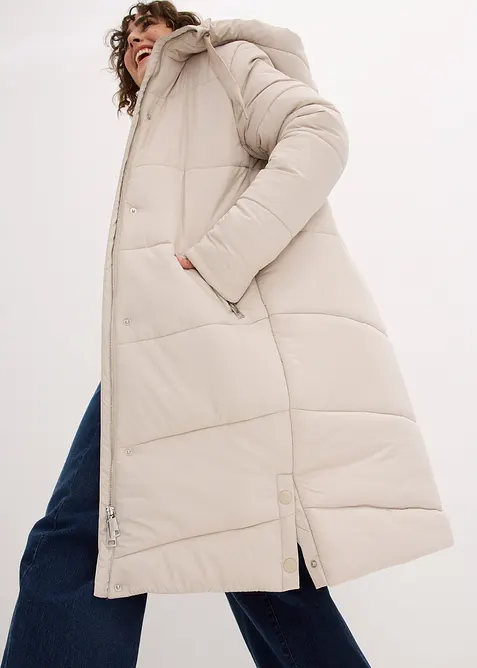 Vattert k&aring;pe med teddyf&ocirc;r i hetten, bonprix