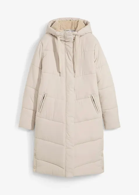 Vattert k&aring;pe med teddyf&ocirc;r i hetten, bonprix