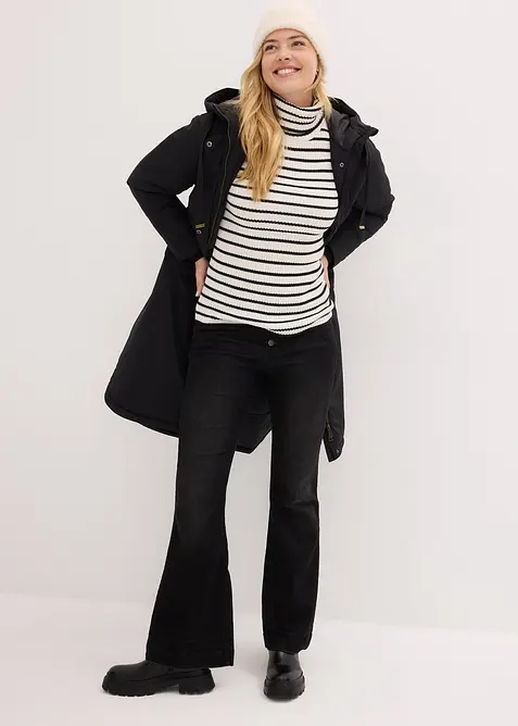 Vid parkas i A-fasong med sn&oslash;ring, bonprix