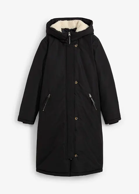 Vinterk&aring;pe med pilef&ocirc;r i hetten, bonprix