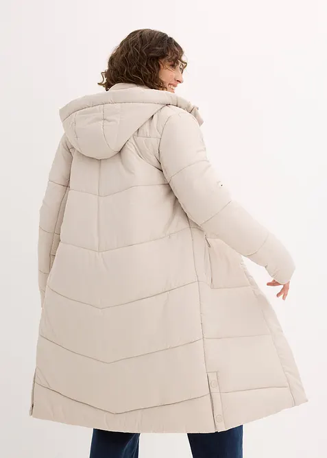 Vattert k&aring;pe med teddyf&ocirc;r i hetten, bonprix