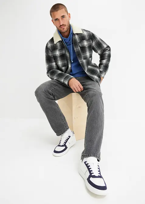 Sweatshirt med sjalkrage i ren &oslash;kologisk bomull, bonprix