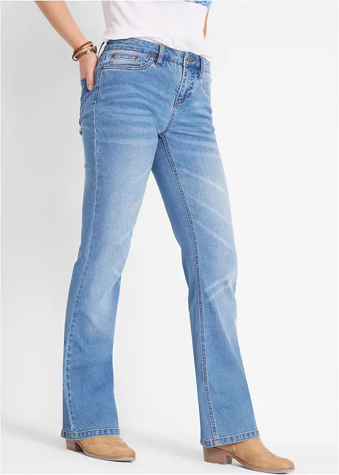 Bootcut-jeans Mid Waist, Komfort-Stretch, bonprix