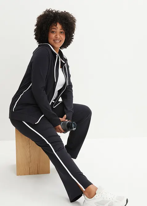 Joggedress i bomull med elastan, bonprix