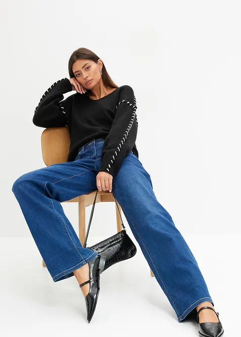 Grovstrikket genser, bonprix