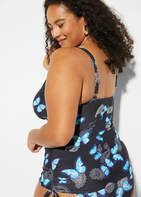 Tankini topp med knytebånd, bonprix