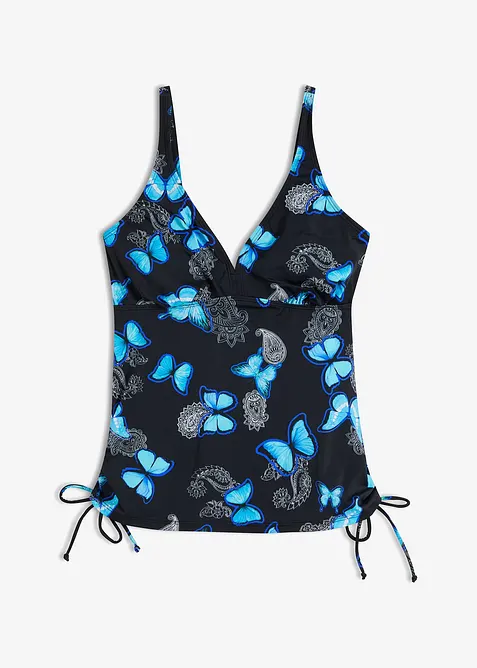 Tankini topp med knytebånd, bonprix