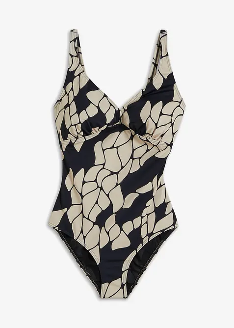 Shape-badedrakt med V-hals, lett formende, bonprix