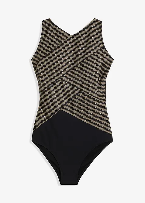 Shape-badedrakt i omslagslook, middels formende, bonprix