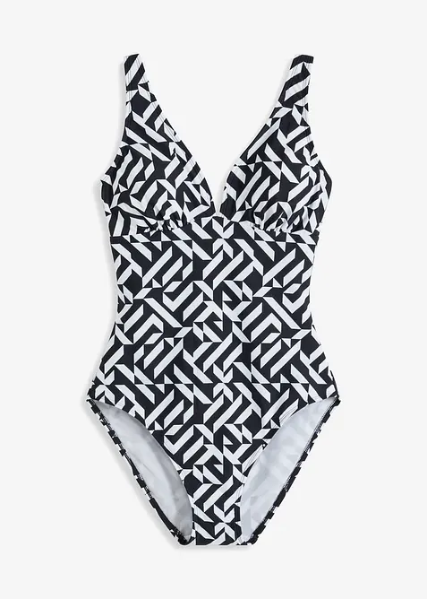 Shape-badedrakt med V-hals, lett formende, bonprix