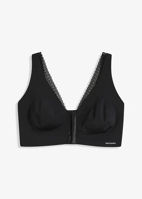 Vattert Feel Comfort Lasercut-BH uten b&oslash;yle med lukning foran, bonprix