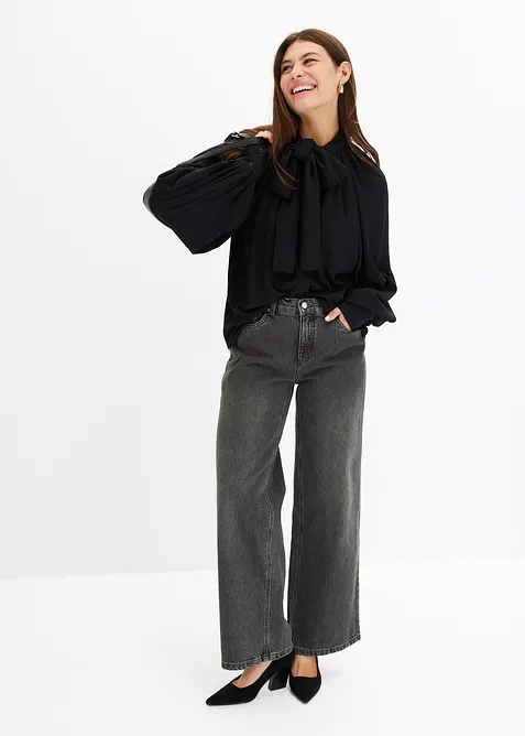 Wide Leg-jeans Mid Waist, bonprix