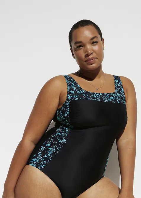 Shape-badedrakt med firkantet utringning, middels formende, bonprix