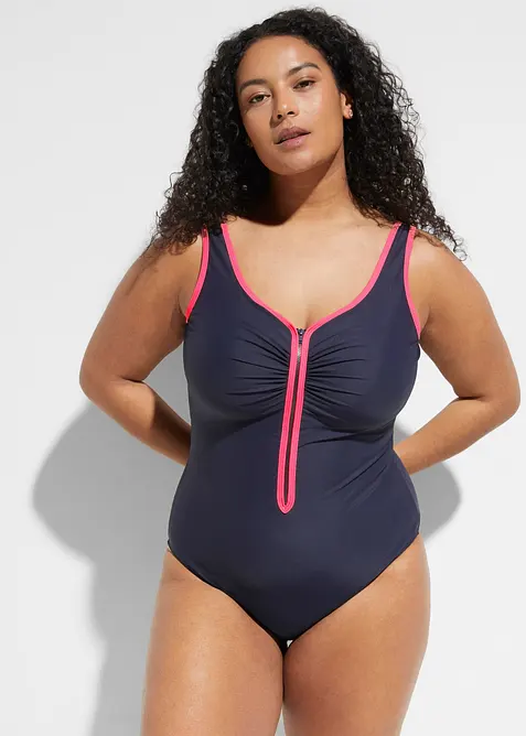 Shape-badedrakt med glidelås, lett formende, bonprix