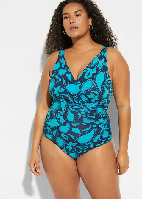 Shape-badedrakt, lett figurformende, i omslagsstil, bonprix