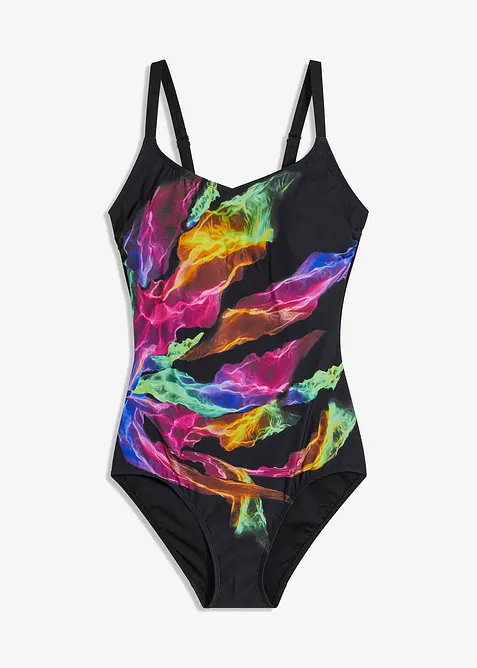 Shape-badedrakt med V-hals, lett formende, bonprix