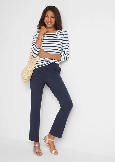 Langermet topp med &oslash;kologisk bomull, bonprix