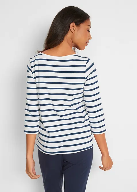 Langermet topp med &oslash;kologisk bomull, bonprix