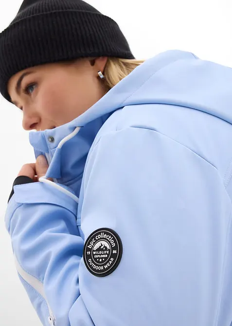 Softshelljakke i vannavvisende materiale, bonprix