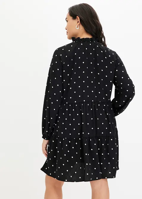 Tunikakjole i strukturert krepp-materiale, bonprix