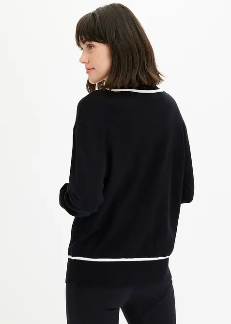 Cardigan med V-hals, bonprix