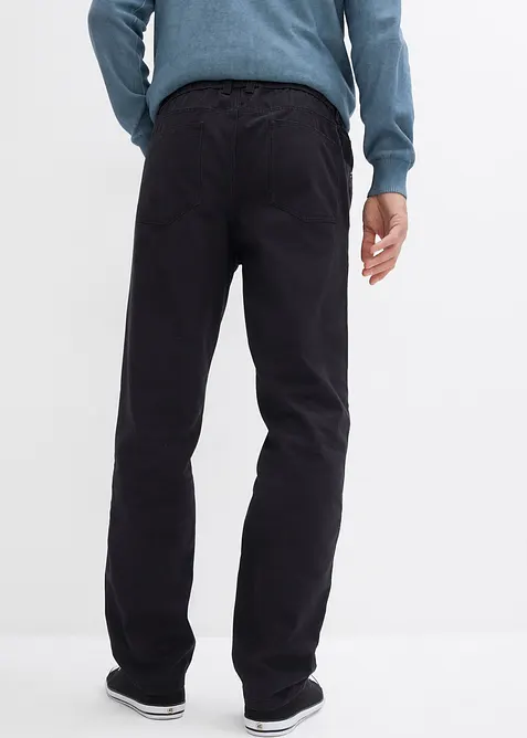 Regular Fit slip on-bukse med komfortlinning, Straight (2-pack), bonprix