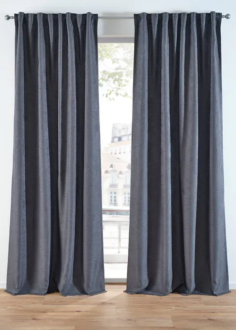 Mørkleggingsgardin med lett struktur (2-pack), bonprix