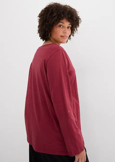 Topp i 100% økologisk bomull med knappestolpe, bonprix