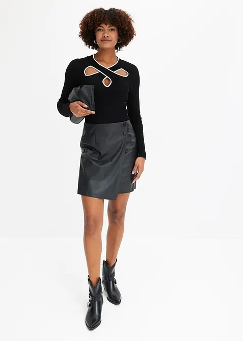 Kort, finstrikket genser, bonprix