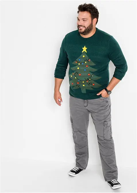 Relaxed Fit-cargobukse i 100% robust bomull, Straight, bonprix