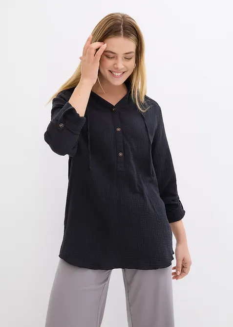 Pull on-bluse i luftig musselin, bonprix