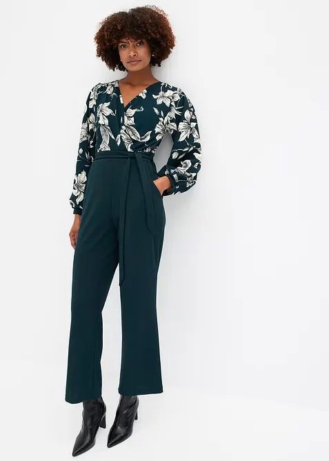 Jersey-jumpsuit i omslagsmodell, bonprix