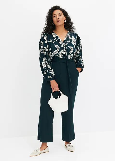 Jersey-jumpsuit i omslagsmodell, bonprix