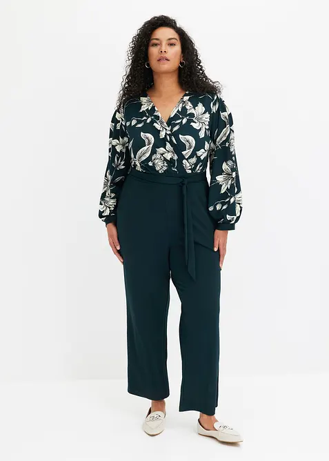 Jersey-jumpsuit i omslagsmodell, bonprix