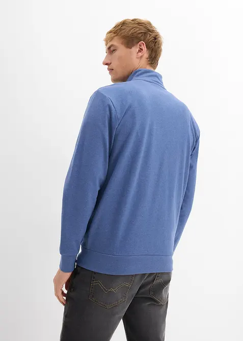 Sweatjakke med detaljer i imitert skinn, bonprix