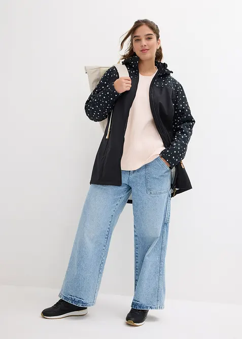 Funksjonsparkas i softshellmateriale med pilefleece, bonprix