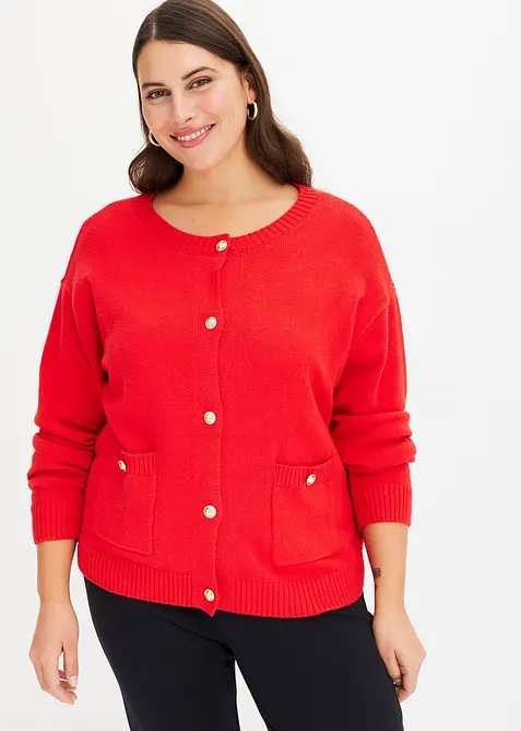 Cardigan med lommer, bonprix