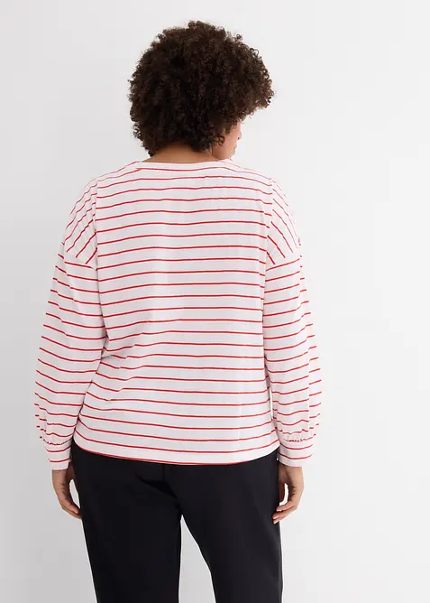 Langermet topp i ren &oslash;kologisk bomull, bonprix