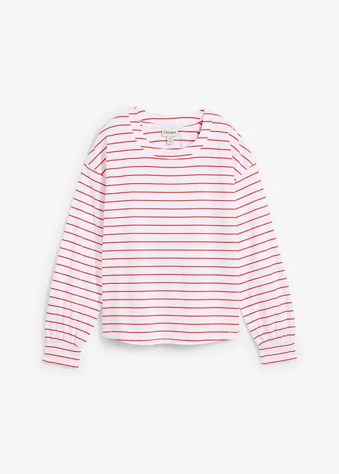 Langermet topp i ren &oslash;kologisk bomull, bonprix