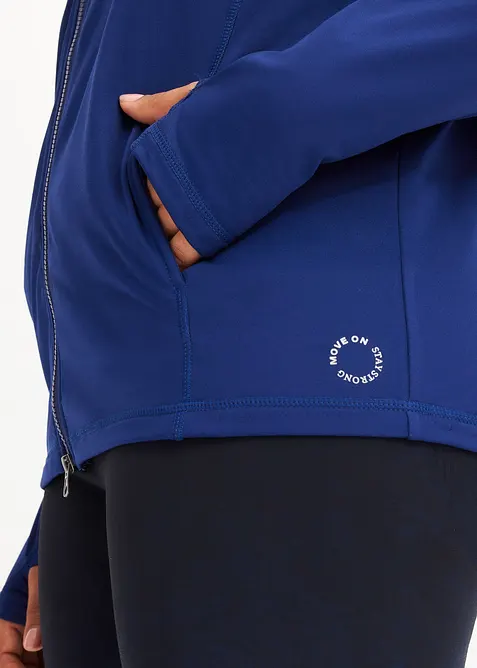 Termo-treningsjakke med tommelhull, bonprix