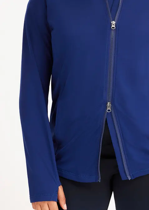 Termo-treningsjakke med tommelhull, bonprix