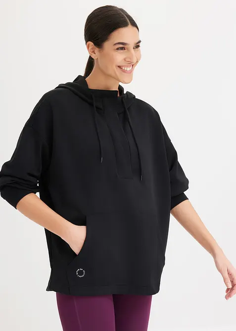 Oversized funksjons-hettegenser med modal, ultrasoft, bonprix