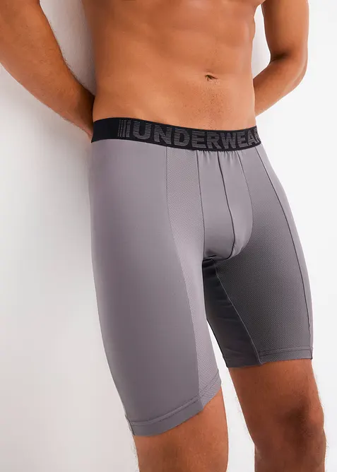 Lang boksershorts i ettersittende modell (2-pack), bonprix