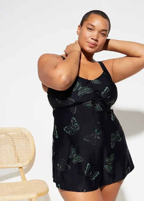 Lang tankini med V-hals (2-delt sett), bonprix