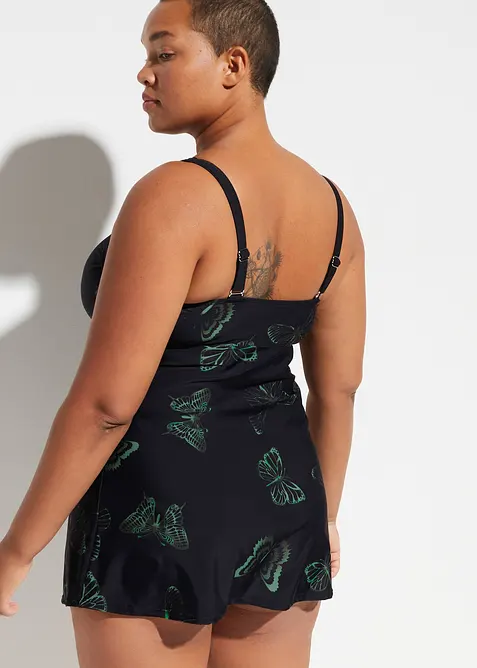 Lang tankini med V-hals (2-delt sett), bonprix