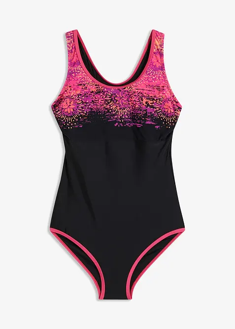 Badedrakt i sporty modell med racerback, bonprix
