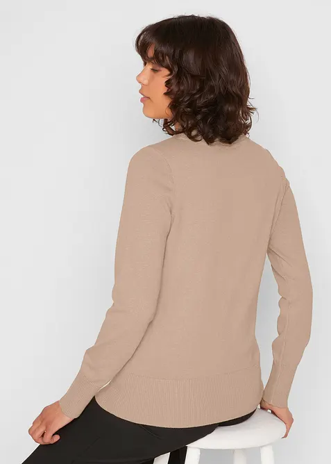 Basic genser med ståkrage, med resirkulert bomull, bonprix