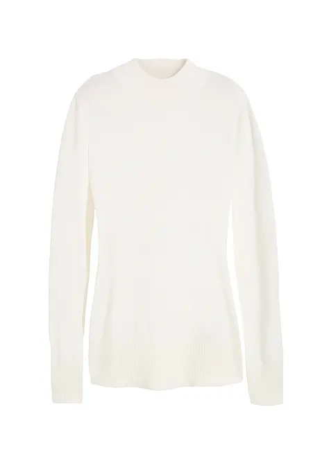 Basic genser med st&aring;krage, med resirkulert bomull, bonprix